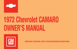 1972 Chevrolet Camaro Owner's Manual - COLOR