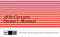 1976 Chevrolet Corvette instruktionsbok
