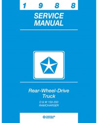 1988 Dodge D/W 150-350 Ramcharger Service Manual