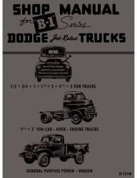 1948 - 1949 Dodge Truck B-1 Series Shop Manual