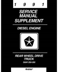 1991 Dodge Truck Cummins 5.9 Diesel Engine Repair Supplement