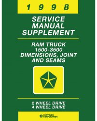 1998 Dodge Ram Truck 1500-3500 Dimensions, Joint, and Seams Manual Supplement