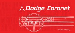 1967 Dodge Coronet instruktionsbok