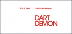 1972 Dodge Dart / Demon Instruktionsbok