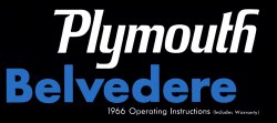 1966 Plymouth Belvedere & Satellite Instruktionsbok