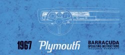 1967 Plymouth Barracuda Instruktionsbok