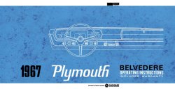 1967 Plymouth Belvedere & Satellite Instruktionsbok