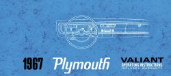 1967 Plymouth Valiant Instruktionsbok