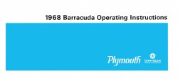 Instruktionsbok Plymouth Barracuda 1968