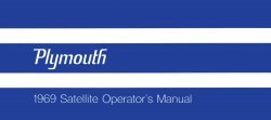 1969 Plymouth Belvedere,GTX Road Runner, Satellite Instruktionsbok