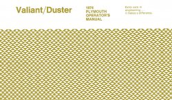 1974 Plymouth Valiant - Duster Instruktionsbok