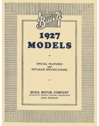 1927 Buick Special Features and Detailed Specifications