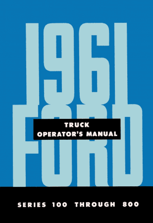 1961 Ford Truck Owner's Manual