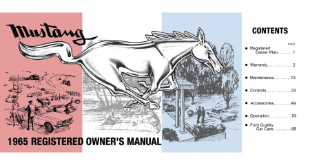 1965 Ford Mustang Owner's Manual