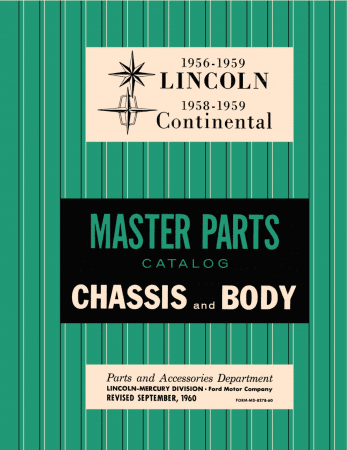 1956-1959 Lincoln Master Parts Catalog