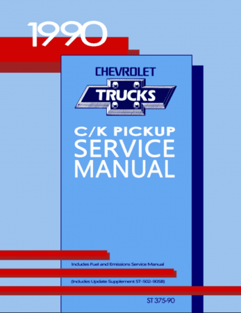 1990 Chevrolet C-K Pick-Up Truck Service Manual & Update Supplement