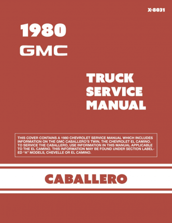 1980 GMC Caballero Service Manual