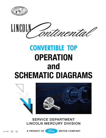 1964-1965 Lincoln Continental Convertible Top Operation and Schematic Diagrams