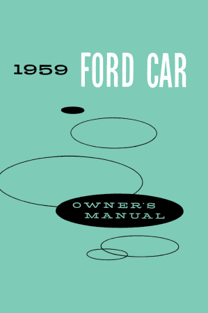 1959 Ford Car Owner's Manual Instruktionsbok