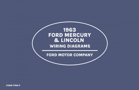 1963 Mercury & Lincoln Wiring Diagrams Manual - 11x17 inch COMB Bound