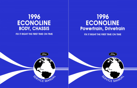 1996 Ford Econoline Powertrain Drivetrain Body Chassis Service Manual
