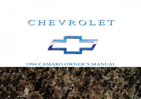 1994 Chevrolet Camaro Owner's Manual