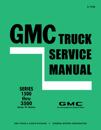 1971 GMC Truck Service Manual Series 1500 thru 3500