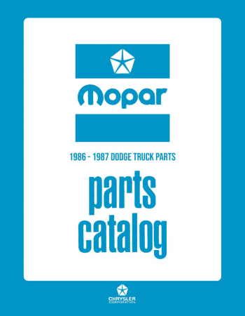 1986-1987 Dodge LD Truck, Ramcharger & Van Parts Catalog