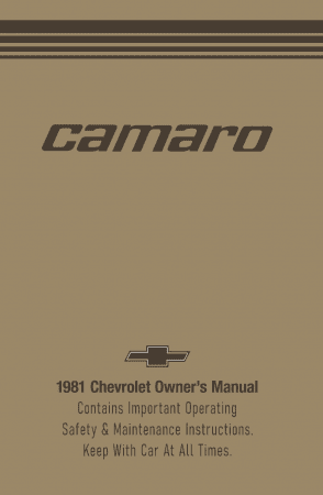 1981 Chevrolet Camaro Owner's Manaual