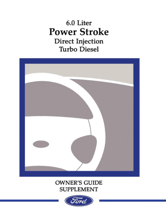 2004 Ford 6.0L Power Stroke Direct Injection Turbo Diesel Instruktionsbok (tilläggsmanual)