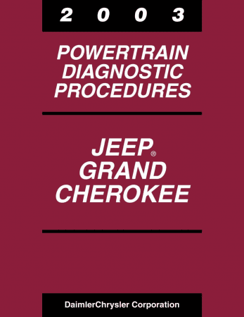 2003 Jeep Grand Cherokee Powertrain Diagnostic Procedures Manual Service och reparationshandbok