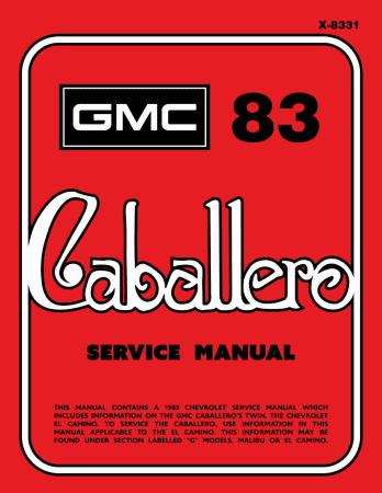 1983 GMC Caballero Service Manual