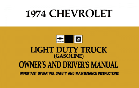 1974 Chevy Truck 10-30 Instruktionsbok