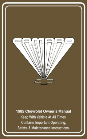 1985 Camaro Owner's Manual Instruktionsbok 