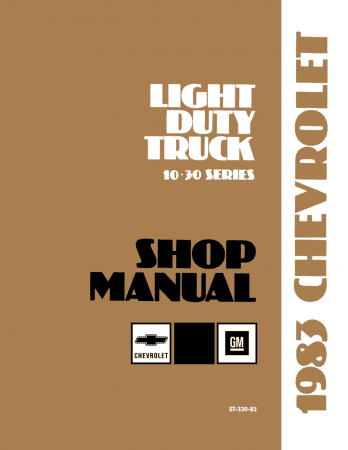 1983 Chevrolet LD Truck (10-30 Series) Shop Manual - Includes 11x26 Wiring Diagrams