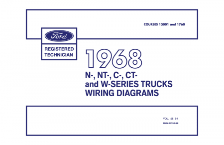 1968 Ford N, NT, C, CT-Series & W-Series Truck Wiring Diagrams Manual