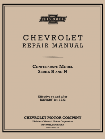 1932 Chevrolet Car & Truck Shop Manual