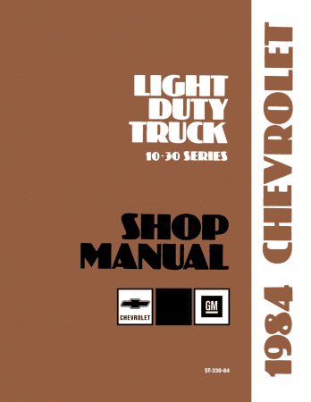 1984 Chevrolet LD Truck (10-30 Series) Shop Manual - Includes 11x26 Wiring Diagrams