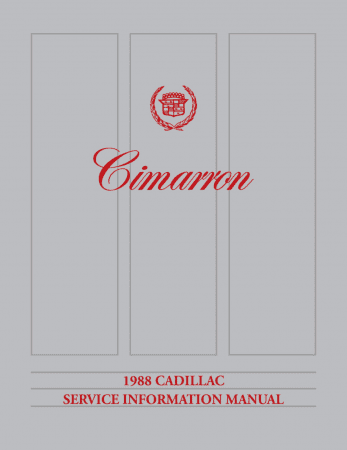 1988 Cadillac Cimarron Shop Manual