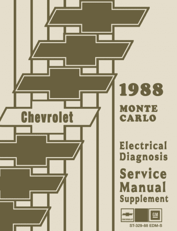 1988 Chevrolet Monte Carlo Electrical Diagnosis Service Manual Supplement