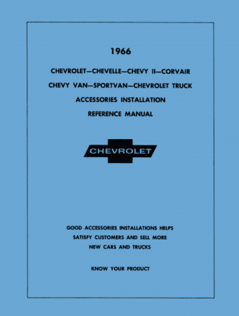1966 Chevrolet Car and Truck Accessories Installation Reference Manual