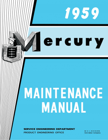 1959 Mercury Maintenance Manual