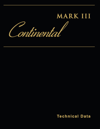1968 Lincoln Continental Mark III Shop Manual