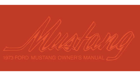 1973 Mustang Owner's Manual