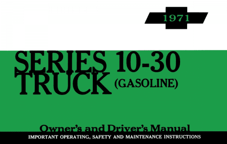 1969 Chevy Truck 10-30 Instruktionsbok