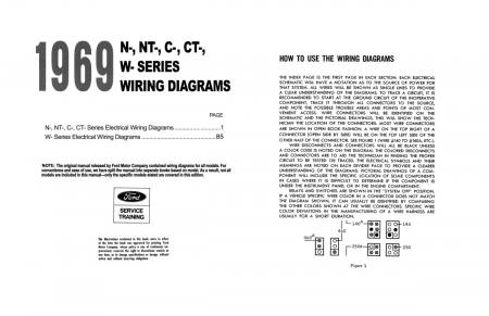 1969 Ford N, NT, C, CT-Series & W-Series Truck Wiring Diagrams Manual