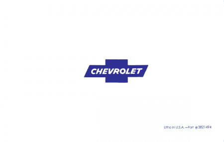 1963 Chevy Truck Instruktionsbok