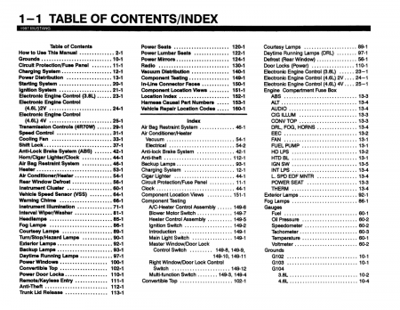 1997 Ford Mustang Electrical & Vacuum Troubleshooting Manual
