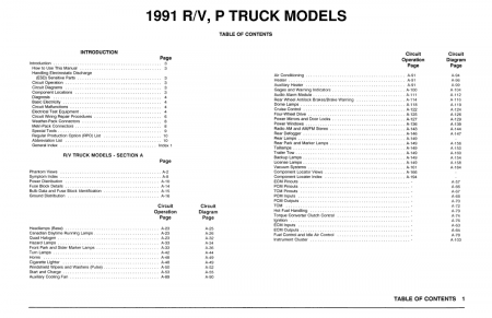 1990 Chevrolet & GMC R/V, P Truck Wiring Diagrams Manual - 11x17 inch COMB Bound