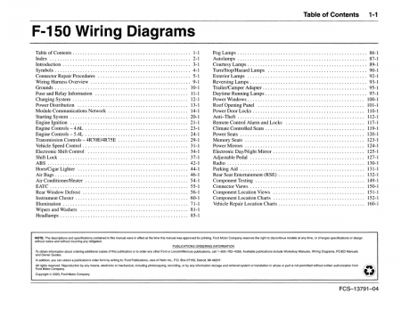 2004 Ford F-150 Wiring Diagrams